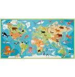 PUZZLE XXL LES ANIMAUX DU MONDE - 100 PIECES - CARTE - ENFANT - DAM - 6181117