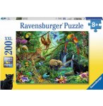PUZZLE XXL LES ANIMAUX SAUVAGES : SINGE ELEPHANT PERROQUET LEOPARD - 200 PIECES - RAVENSBURGER - 126606