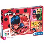 PUZZLES MIRACULOUS : LADYBUG ET SES AMIS SUPER HEROS 3 X 48 PIECES - SUPERCOLOR - CLEMENTONI - 25317