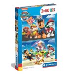 PUZZLES PAT PATROUILLE : CHASE, RUBEN, MARCUS & COMPAGNIE 2 X 60 PIECES - SUPERCOLOR - CLEMENTONI - 21623