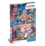 PUZZLES PAW PATROL THE MIGHTY MOVIE : LA FORCE DE LA SUPER PAT PATROUILLE 2 X 60 PIECES - SUPERCOLOR - CLEMENTONI - 21626