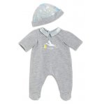 PYJAMA DE NAISSANCE GRIS POUPON 36 CM - HABIT MON CLASSIQUE COROLLE - 140950 (473)