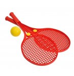 RAQUETTES DE TENNIS PLASTIQUE COLORE + BALLE EN MOUSSE - ANDRONI - JEU PLEIN AIR