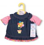 ROBE JEANS AVEC FLEUR DOLLY MOSA - HABIT POUPEE 38-46 CM - ZAPF CREATION (12)