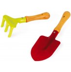 SET 2 OUTILS DE JARDIN METAL ENFANT - PELLE - RATEAU - JARDINAGE - JOUET PLEIN AIR