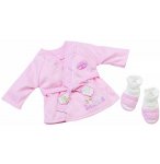 SET BAIN BABY ANNABELL : PEIGNOIR ET CHAUSSONS - HABIT POUPEE 46 CM - ZAPF CREATION