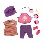 SET CUISINIER BABY BORN : TABLIER ET TOQUE - HABIT POUPEE 43 CM - ZAPF CREATION