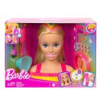 TETE A COIFFER BARBIE BLONDE MECHES ARC EN CIEL 22 PIECES - COLOR REVEAL - MATTEL