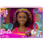 TETE A COIFFER METISSE NOIRE BARBIE MECHES ARC EN CIEL 22 PIECES - COLOR REVEAL - MATTEL