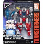 TRANSFORMERS GENERATIONS TITANS RETURN BLUNDERBUSS & BROADSIDE CLASSE VOYAGEUR - ROBOT TRANSFORMABLE 3 EN 1 - HASBRO - C0277