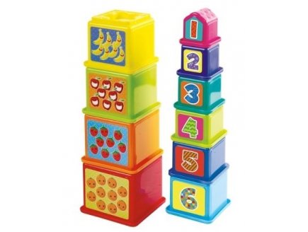 10 CUBES MULTI-ACTIVITES - JOUET GIGOGNE A EMPILER / EMBOITER