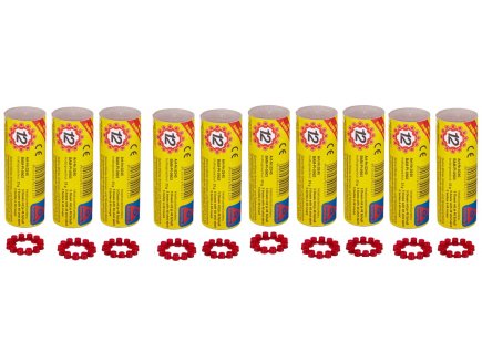 10 Tubes De 20 Amorces De 12 Coups Pour Pistolet / Pour Fusil - 10 X 240 Coups - Recharge Accessoire jeu d'imitation enfant Déguisement
