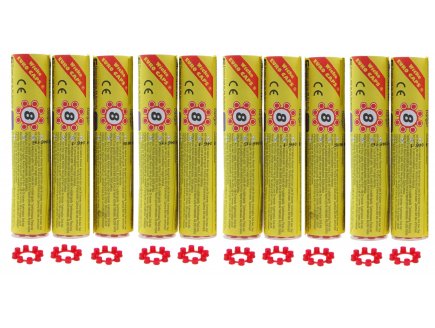 10 Tubes De 30 Amorces De 8 Coups Pour Pistolet / Pour Fusil - 10 X 240 Coups - Recharge Accessoire jeu d'imitation enfant D�guisement