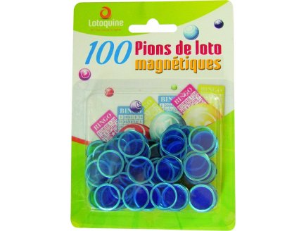 100 PIONS MAGNETIQUES BLEU - LOTOQUINE  ACCESSOIRE LOTO