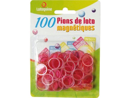 100 PIONS MAGNETIQUES ROSE - LOTOQUINE - ACCESSOIRE LOTO