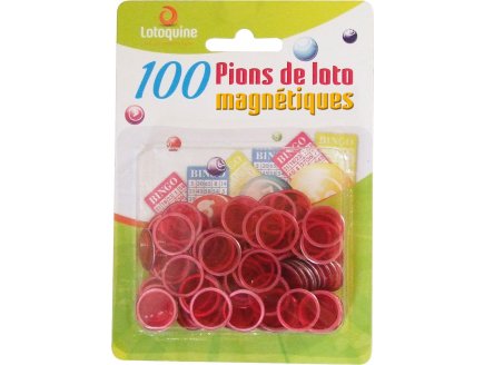 100 PIONS MAGNETIQUES ROUGE - LOTOQUINE - ACCESSOIRE LOTO