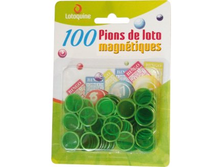 100 PIONS MAGNETIQUES VERT  LOTOQUINE - ACCESSOIRE LOTO