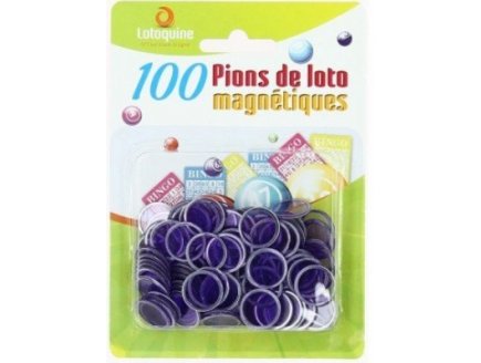 100 PIONS MAGNETIQUES VIOLET - LOTOQUINE - ACCESSOIRE LOTO