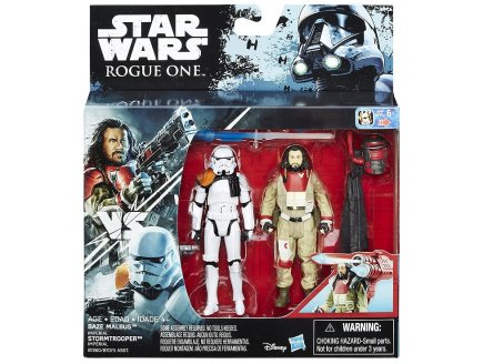 2 FIGURINES STAR WARS BAZE MALBUS ET STORMTROOPER 9.5 CM - REBELS MISSION DANS L'ESPACE - HASBRO - B7260