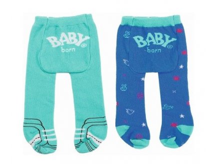 2 PAIRES DE COLLANTS : VERTE + BLEU BABY BORN 43 CM - ZAPF CREATION