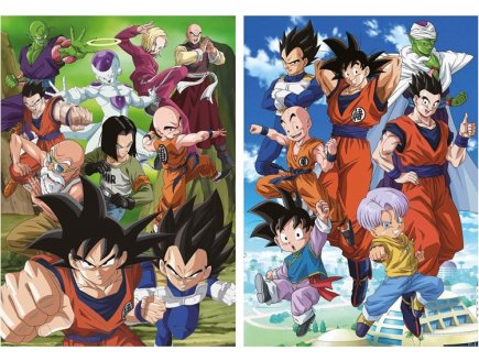 2 puzzles Dragon Ball Super : M�chants & Amis 2 x 500 pi�ces - Manga, dessin anim� - Educa - 19915