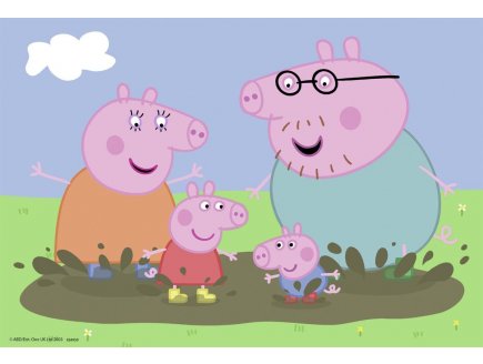 2 puzzles peppa pig en promenade et le gouter 24 pieces - Ravensburger - 090822