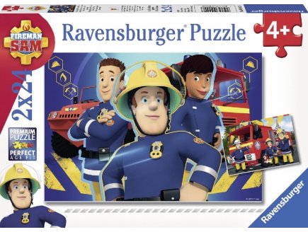 2 PUZZLES SAM LE POMPIER : T'AIDE DANS LE BESOIN 24 PIECES - RAVENSBURGER - 090426