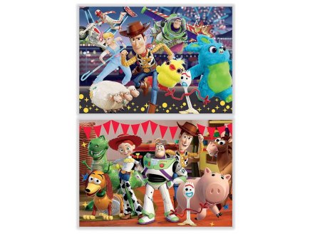 2 puzzles toy story 4 disney pixar : buzz l'eclair, woody et leurs amis 2 x 100 pieces - dessin anime - Educa - 18107