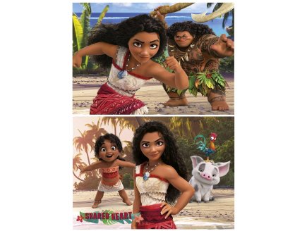 2 puzzles Vaiana 2 Disney : De nouvelles aventures 2 x 100 pi�ces - Dessin anim� - Educa - 20103