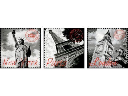 3 PUZZLES LES GRANDES VILLES DU MONDE : PARIS LONDRES ET NEW-YORK 500 PIECES - EDUCA - 17096