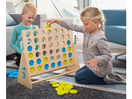 4 a la suite geant en bois - 4 en ligne xxl - jeu de strategie