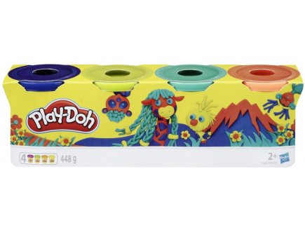 4 POTS COULEURS NATURES - PLAY DOH - PATE A MODELER - HASBRO