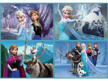 4 puzzles enfant de la reine des neiges  50 - 80 - 100 - 150 pieces - Educa - 16173