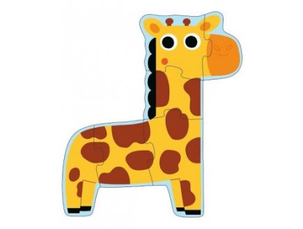4 puzzles primo - les animaux de la jungle 3 - 4 - 5 - 6 pieces - Djeco - dj07135
