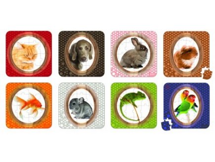 4 puzzles progressifs animaux domestiques 16 - 20 - 24 - 30 pieces - Janod - j02825