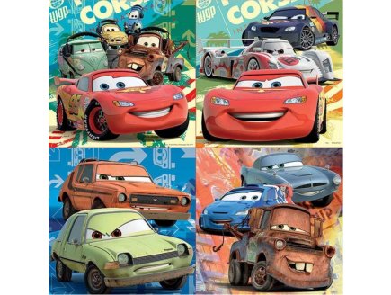 4 puzzles progressifs cars disney pixar : flash mcqueen et ses amis 12 / 16 / 20 / 25 pieces - Educa - 14942