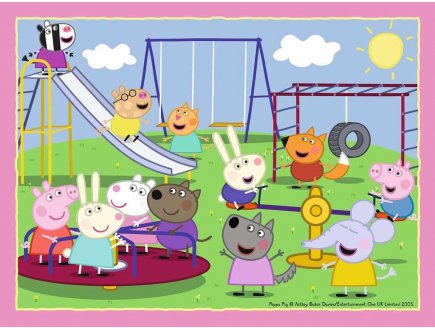 4 puzzles progressifs cochon peppa pig : a plage - au parc et au pique-nique 12 - 16 - 20 - 24 pieces - Ravensburger - 069583