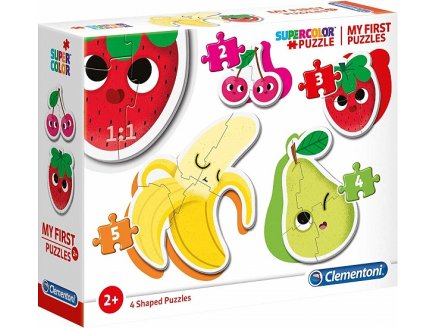 4 PUZZLES PROGRESSIFS FRUITS 2 - 3 - 4 - 5 PIECES - CLEMENTONI - 20815