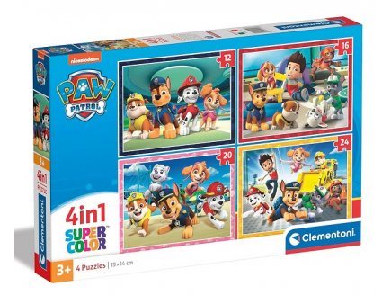 4 PUZZLES PROGRESSIFS PAT PATROUILLE : RYDER JOUE AVEC MARCUS CHASE ZUMA ET ROCKY 12 - 16 - 20 - 24 PIECES - CLEMENTONI 21513