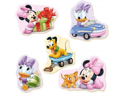 5 puzzles progressifs baby minnie 3 - 5 pieces - Educa - 15612