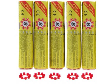 5 Tubes De 30 Amorces De 8 Coups Pour Pistolet / Pour Fusil - 5 X 240 Coups - Recharge Accessoire jeu d'imitation enfant Déguisement