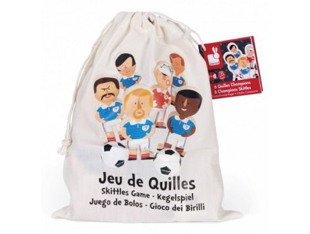 6 quilles champions de football - Janod - j03209 - jeu d'adresse