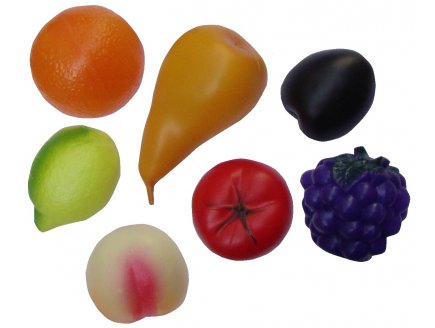 7 GRANDS FRUITS EN PLASTIQUE - JEU IMITATION MARCHANDE