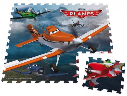 9 DALLES EN MOUSSE DISNEY PLANES - TAPIS DE SOL PUZZLE - JUMBO