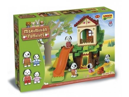 AIRE DE JEUX MAXIMILIAN FAMILILES 96 PIECES - UNICO PLUS - 8933 - JEU DE CONSTRUCTION