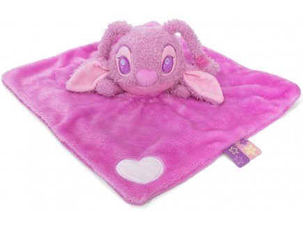 Angel doudou plat rose 30 x 30 cm - peluche Disney collection Lilo et Stitch - Nicotoy