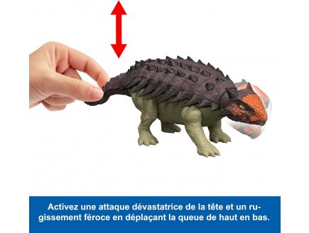 Ankylosaurus Rugissement Féroce - Jurassic World Rebirth - Mattel - JGB90 - Dinosaure sonore