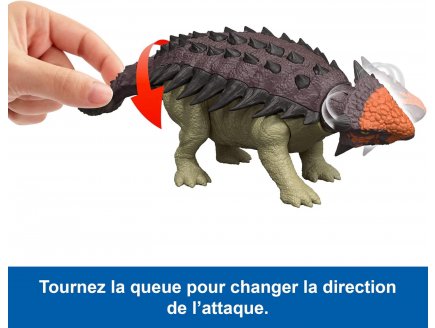 Ankylosaurus Rugissement Féroce - Jurassic World Rebirth - Mattel - JGB90 - Dinosaure sonore