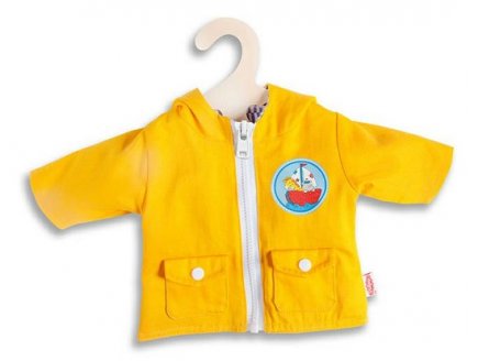 ANORAK VESTE A CAPUCHE JAUNE 35/45 CM - HELESS - HABIT POUPON (34)