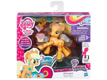 APPLEJACK ARTISTE PEINTRE  - EXPLORE EQUESTRIA MY LITTLE PONY - MON PETIT PONEY - HASBRO - B8022